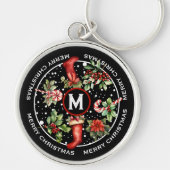 SCHÖNE MERRY CHRISTMAS, STRUMPF, POINSETTIA, SCHLÜSSELANHÄNGER (Vorne)