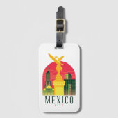 Schöne Mexico City Retro Reise Gepäckanhänger (Vorderseite Vertikal)