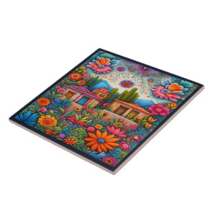 Schöne mexikanische Kunst Fliese