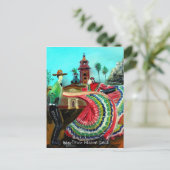 SCHÖNE MEXIKANISCHE TANZPLATTE POSTKARTE (Stehend Vorderseite)
