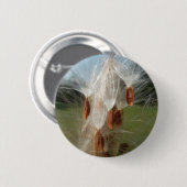 Schöne Milkweed Magie: Ein Skyward-Flugdesign Button (Vorne & Hinten)
