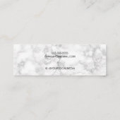 Schöne Mini-Ohrringe aus weißem Marmor Display-Kar Mini Visitenkarte (Rückseite)