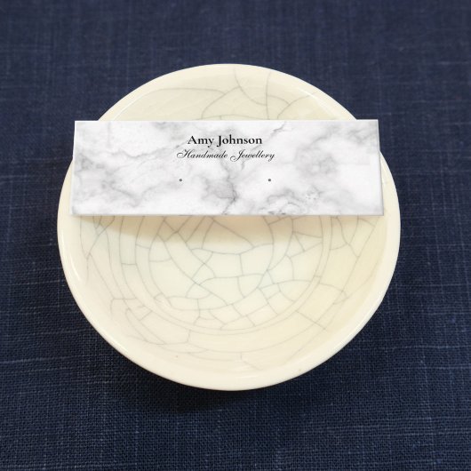 Schöne Mini-Ohrringe aus weißem Marmor Display-Kar Mini Visitenkarte