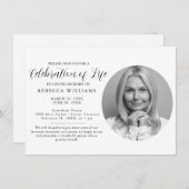 Schöne Minimal Feier zum Leben Einladungen (Vorne/Hinten)