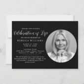 Schöne Minimal Feier zum Leben Einladungen (Vorderseite)