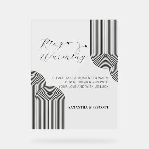 Schöne Minimal Rings Erwärmung Hochzeit Acrylschild