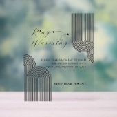 Schöne Minimal Rings Erwärmung Hochzeit Acrylschild (Neutral)