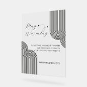 Schöne Minimal Rings Erwärmung Hochzeit Acrylschild (Winkel)