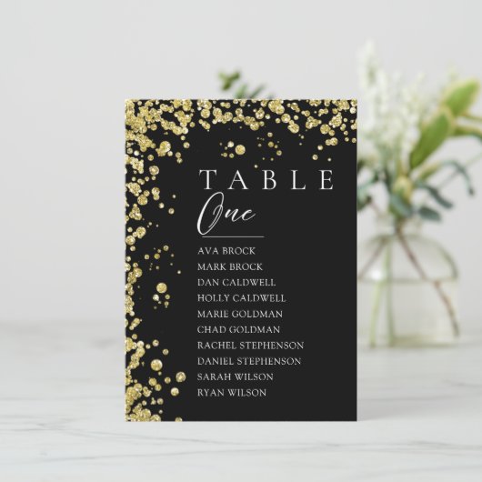 Schöne minimale Tischnummer Sitzkarte (Stehend Vorderseite)