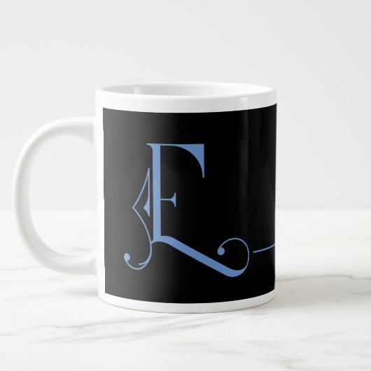 Schöne Minimalistische Elegante Monogram E Jumbo-Tasse (Links)