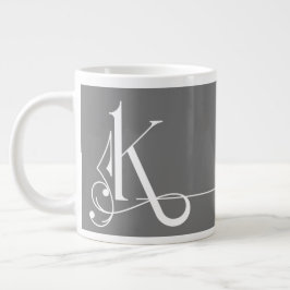 Schöne Minimalistische Elegante Monogram K Jumbo-Tasse