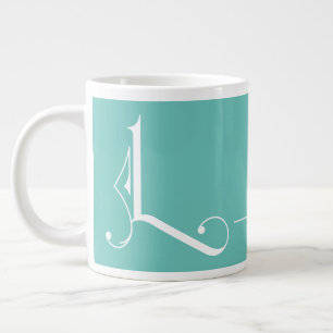 Schöne Minimalistische Elegante Monogram L Jumbo-Tasse