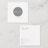 Schöne Minimalistische Quadratische Visitenkarte (Vorne/Hinten)
