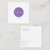 Schöne Minimalistische Quadratische Visitenkarte (Vorne/Hinten)