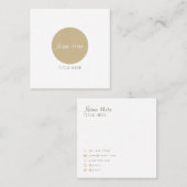 Schöne Minimalistische Quadratische Visitenkarte (Vorne/Hinten)
