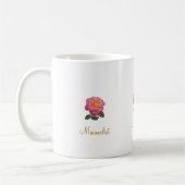 Schöne Minimalistische Rose Kaffeetasse (Links)