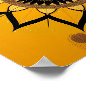 Schöne minimalistische Sonnenblume Poster (Ecke)