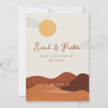 Schöne Minimalistische Sonnenwüstenhochzeit