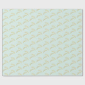 Schöne Mint-Gold-Wimpern Geburtstag Geschenkpapier (Flach)