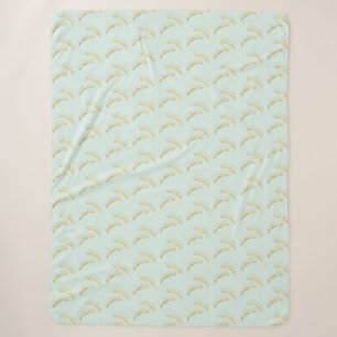 Schöne Mint-Gold-Wimpern Geburtstag Sherpadecke