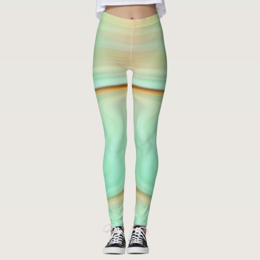Schöne Mint Gradient Leggings (Vorderseite)