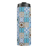 🤩 Schöne Mischung von Azulejos Thermosbecher (Vorderseite)