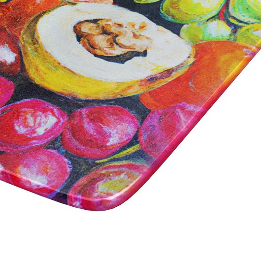 Schöne Mischung von Traubenfruchtgemälden. Jetzt k Schneidebrett (Ecke)