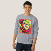 Schöne Mischung von Traubenfruchtgemälden. Jetzt k Sweatshirt (Vorne ganz)