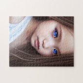 SCHÖNE, MIT AUGEN KLEINE MÄDCHEN KUNST JIGSAW PUZZ PUZZLE (Horizontal)