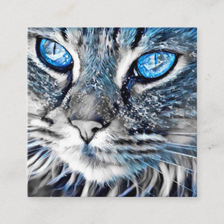 Schöne mit blauen Augen Katze Terminkarte