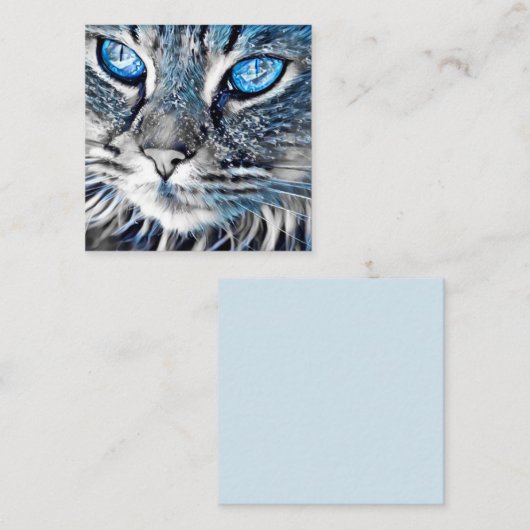 Schöne mit blauen Augen Katze Terminkarte (Vorne/Hinten)