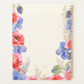 Schöne mit Monogramm Blumenschule pink Aquarell Planer (Rückseite)