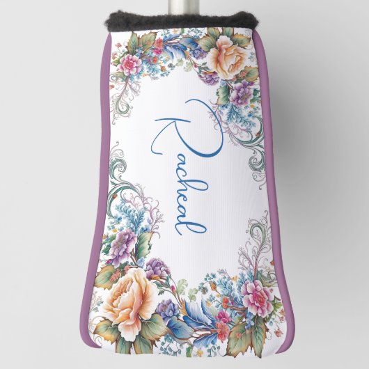 Schöne Mit Monogramm Blütenabdeckung Golf Headcover (Rotieren 90)