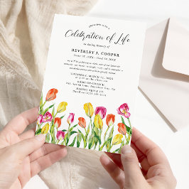 Schöne, mit Tulip gefüllte Gedenkankündigung Einladung