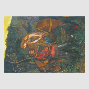 Schöne mittelalterliche Paare &Horse Szene 4 Seidenpapier