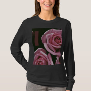 Schöne Mitternacht-Rosa-Rose T-Shirt