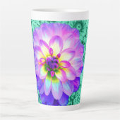 Schöne Mixed Color Dahlia Blume Latte Tasse Cup (Vorderseite)
