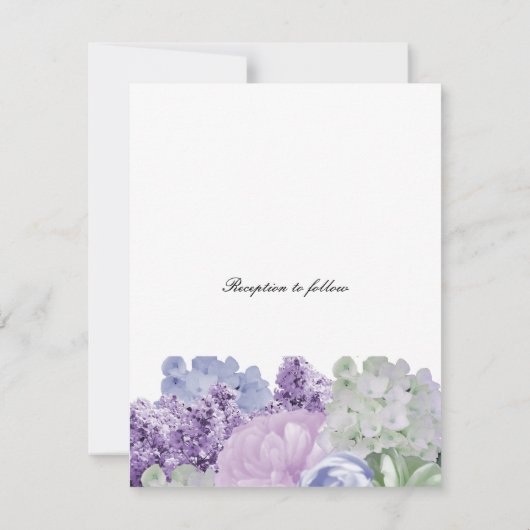 Schöne Mixed Florals Hochzeit Einladung (Rückseite)