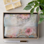 Schöne Mixed Media in Soft Pinks und Blues Seidenpapier (Geschenk)