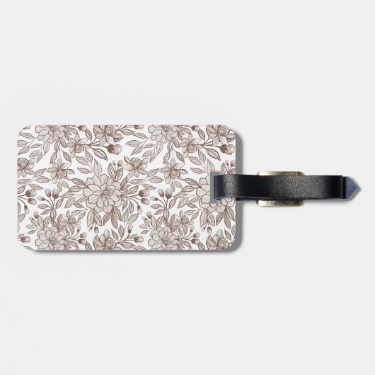 Schöne Mocha Mousse Vintag Gepäckanhänger (Rückseite horizontal)