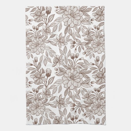 Schöne Mocha Mousse Vintag Geschirrtuch (Vertikal)