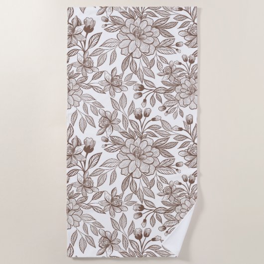 Schöne Mocha Mousse Vintag Strandtuch (Vorderseite)