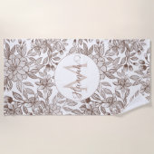 Schöne Mocha Mousse Vintag Strandtuch (Vorderseite)