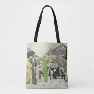 Schöne Mode der 1930er Jahre, Straßenszene Tasche