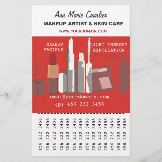 Schöne Mode Schönheit Makeup Artist Business Flyer (Vorne)