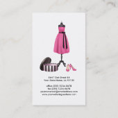 Schöne Mode-Visitenkarte Visitenkarte (Rückseite)