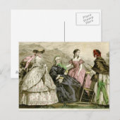 Schöne Mode von 1859 Postkarte (Vorne/Hinten)