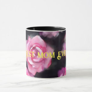 Schöne, moderne Aquarell Rosen Sammlung Tasse