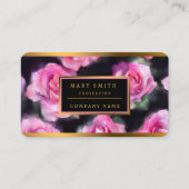 Schöne, moderne Aquarell Rosen Sammlung Visitenkarte (Vorderseite)