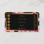 Schöne, moderne Aquarell Rosen Sammlung Visitenkarte (Rückseite)